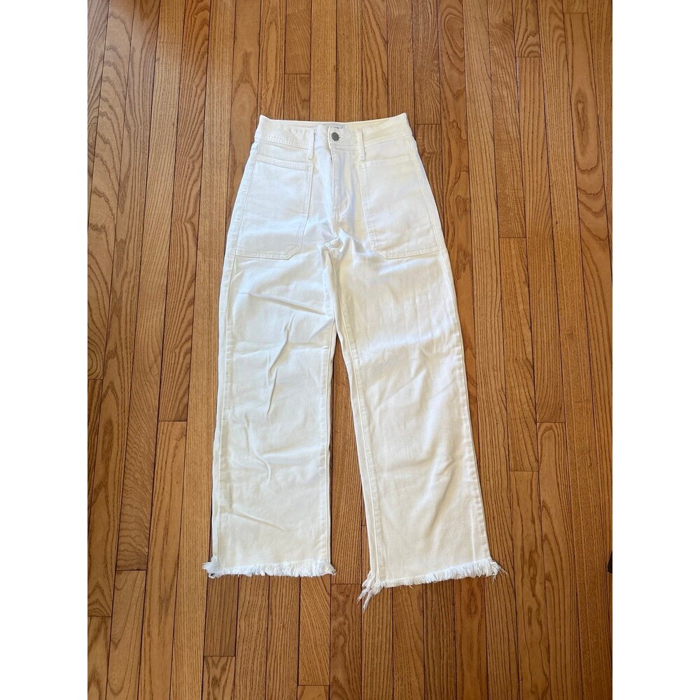 Women's juniors jeans vintage classic 2000s Y2K skinny distressed bright white
